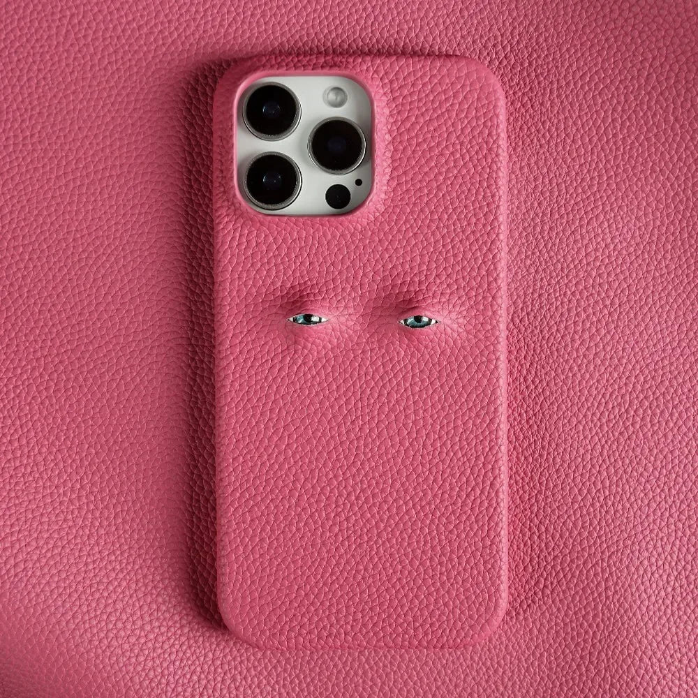 High Quality Leather for iPhone, Unique Eye Design, Full Back Cover Phone Case, Shock-proof Resistant and Anti-fingerprint Leather