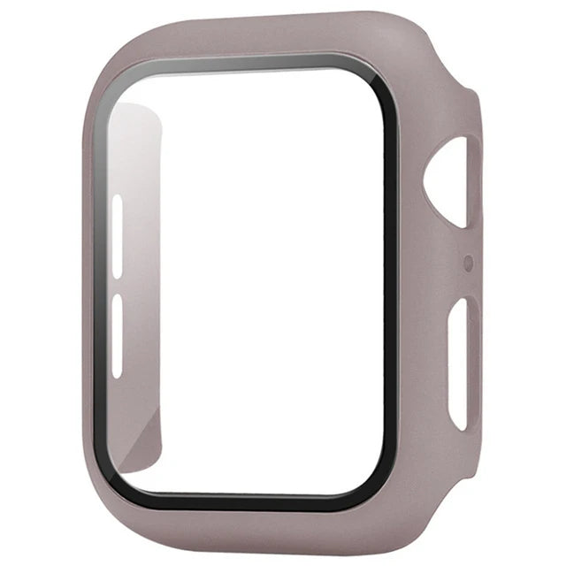 Premium Glass + Cover For Apple Watch series 9 8 7 6 SE 5, iWatch Screen Protector, 44mm 40mm 41mm 45mm 42mm 38mm