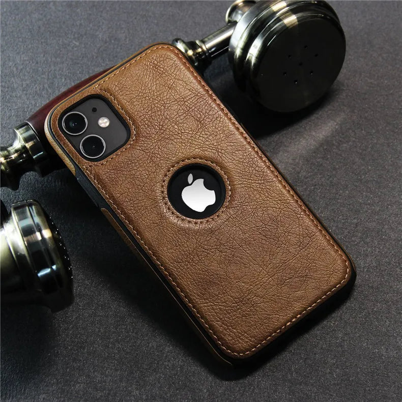 Premium Ultra Thin Leather Phone Case For iPhone, Shockproof Resistant, Soft Back Cover, Premium Leather, Slim Shape
