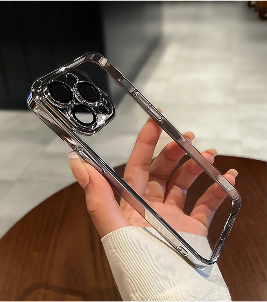 High Quality Transparent Silicone Case For iPhone, Shockproof and Dustproof, Camera Protection Case