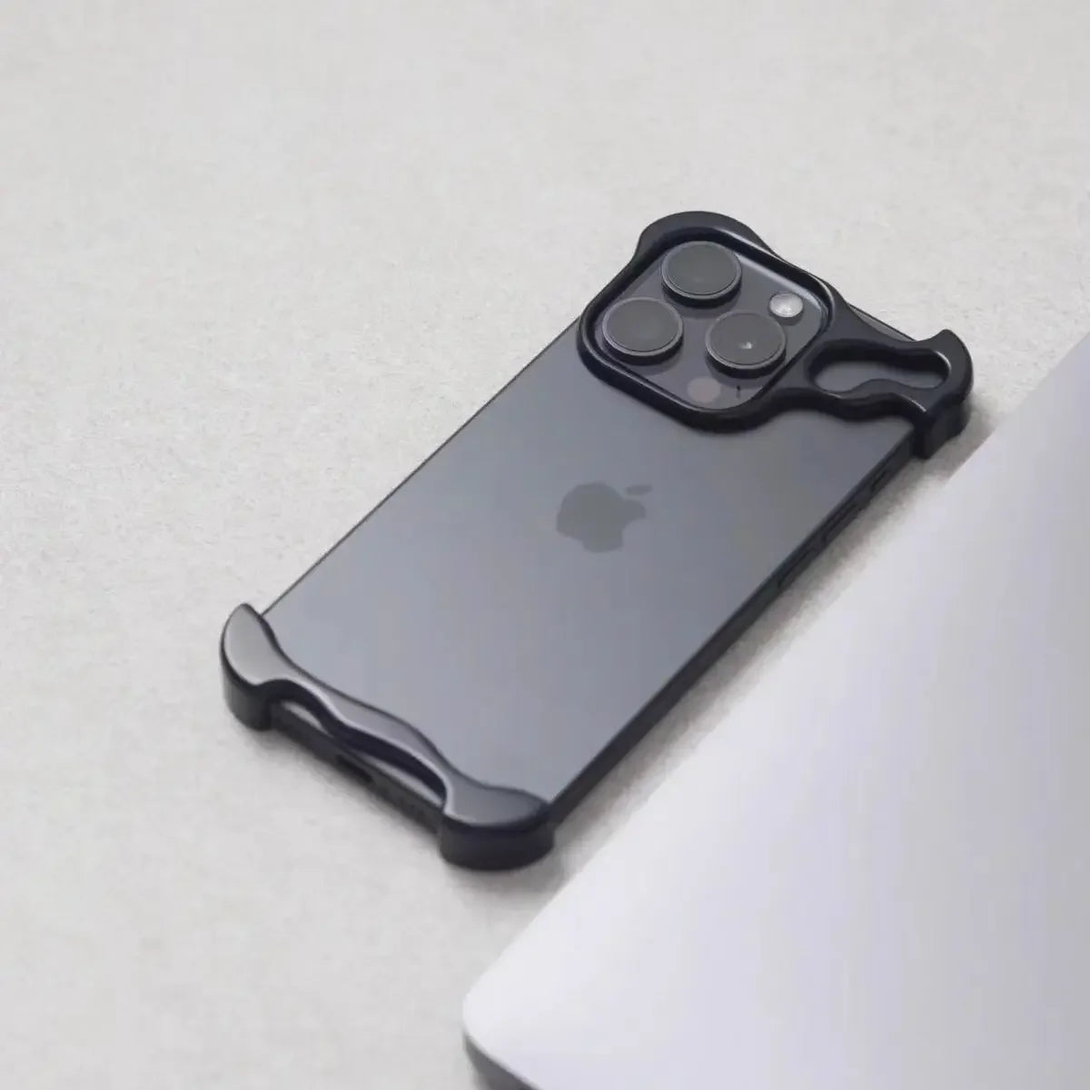 Luxury Aluminum Bumper Phone Case for iPhone with Camera Lens Film Protection, Metal Cover Case.