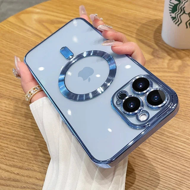 High Quality Silicone, Magnetic Case For MagSafe For iPhone, Clear and Soft Silicone, Wireless Charging Cover