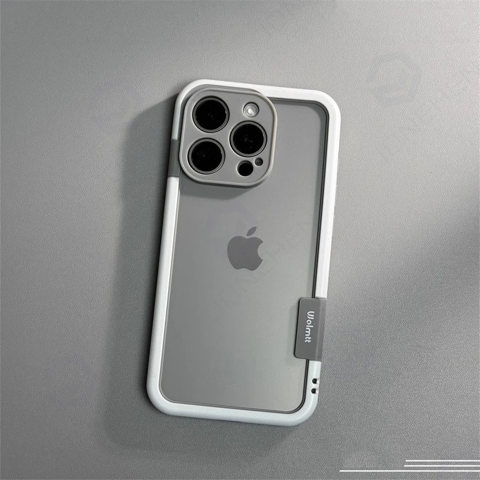 High Quality Dual Color Bumper Case For iPhone, Shockproof Case, Soft Silicone Frame and Camera Lens Protection