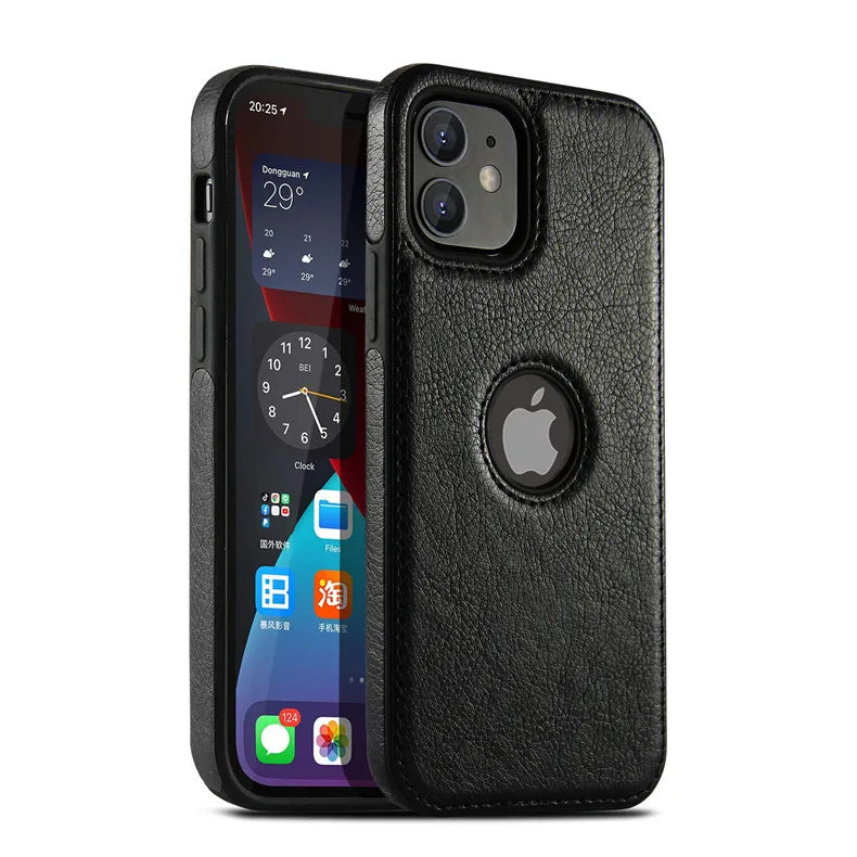 Premium Ultra Thin Leather Phone Case For iPhone, Shockproof Resistant, Soft Back Cover, Premium Leather, Slim Shape