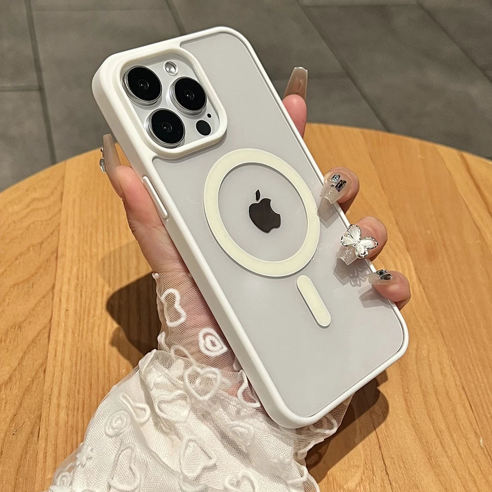 High Quality Phone Case, Magnetic Charging Phone Case for iPhone, Matte Material and Shockproof Case