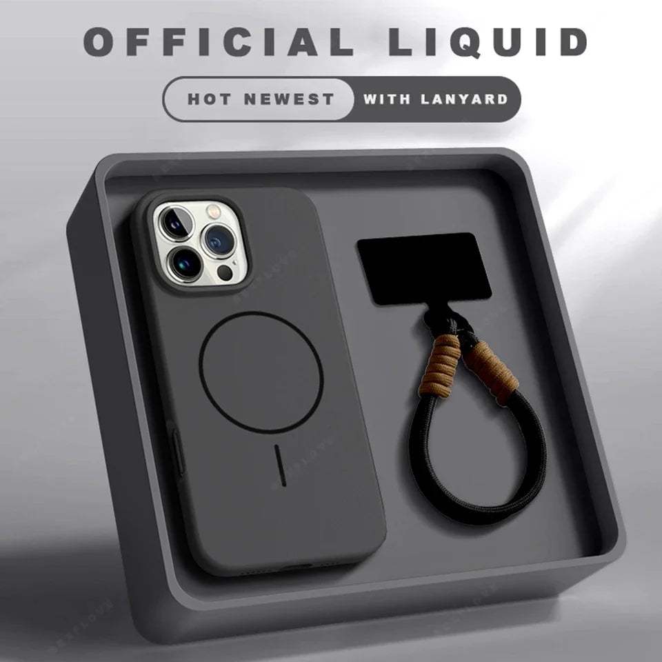 High Quality Magnetic Phone Case For iPhone, Premium Silicone, MagSafe Case, Soft Cover Phone Case, Slim Design