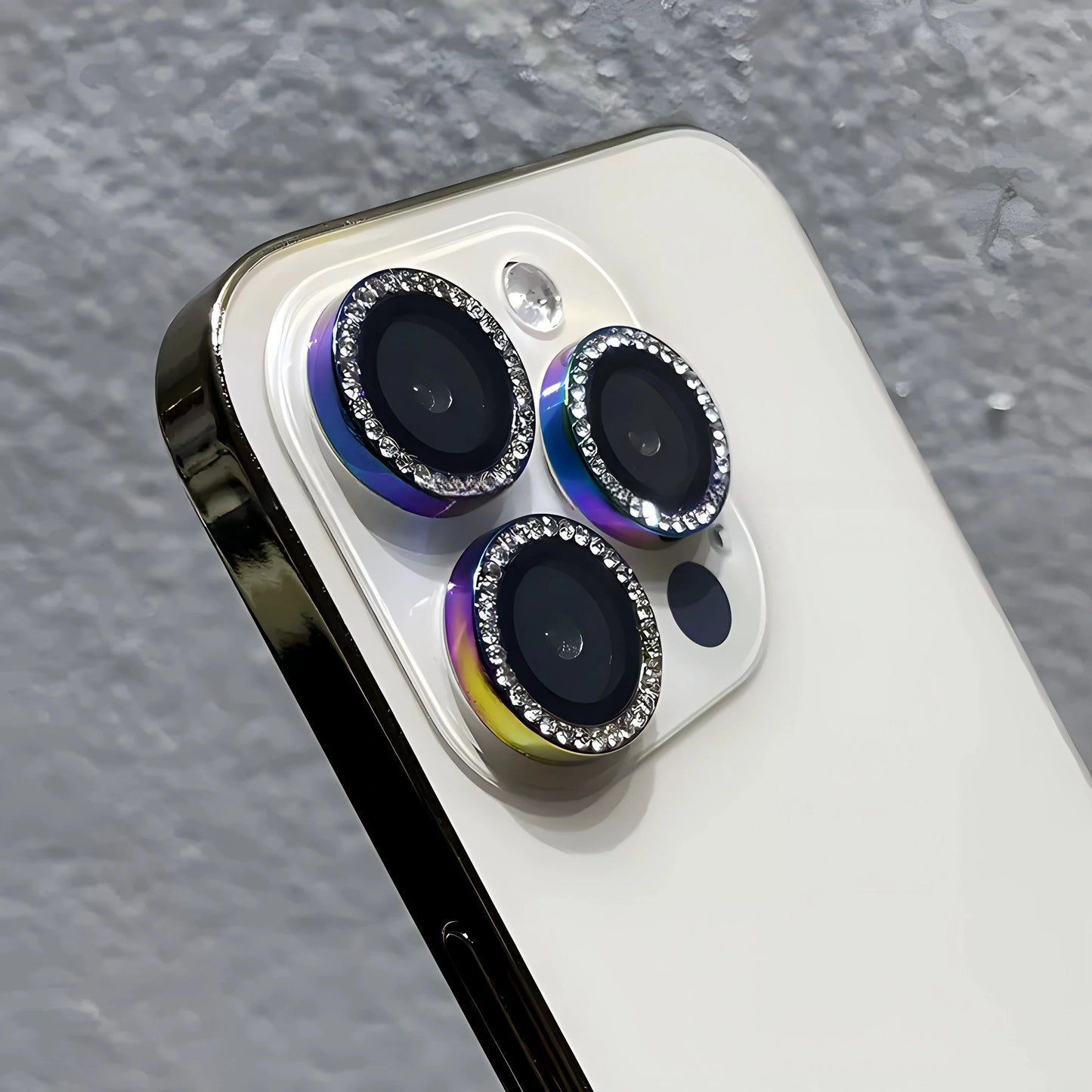 Luxury Diamond Lens Protector For iPhone with Camera Protection Glass.
