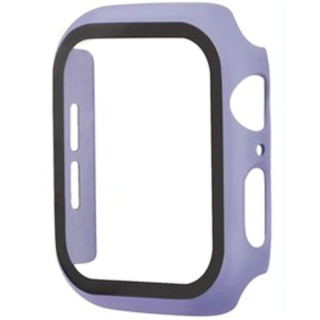 Premium Glass + Cover For Apple Watch series 9 8 7 6 SE 5, iWatch Screen Protector, 44mm 40mm 41mm 45mm 42mm 38mm