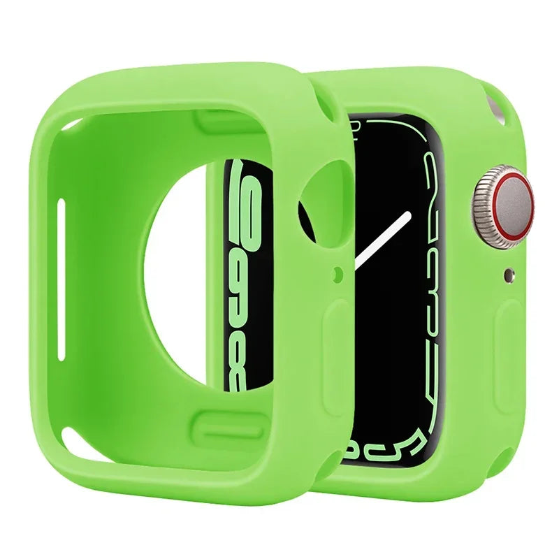 Premium Soft Silicone Case for Apple Watch 9 8 7 6 5, Series 44mm 40mm 41mm.