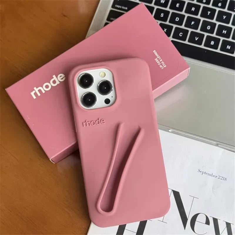 High Quality Soft Silicone Phone Case with Portable Lipstick Holder, Unique Design and Color, High Quality Cover and Premium Material