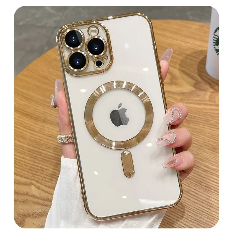 High Quality Silicone, Magnetic Case For MagSafe For iPhone, Clear and Soft Silicone, Wireless Charging Cover