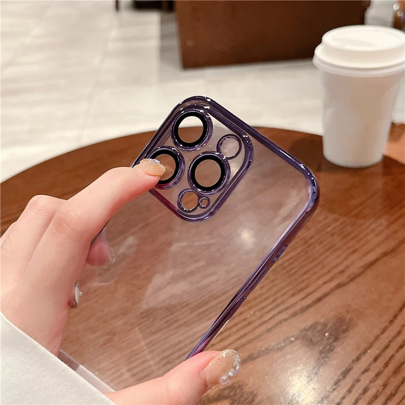 High Quality Transparent Silicone Case For iPhone, Shockproof and Dustproof, Camera Protection Case