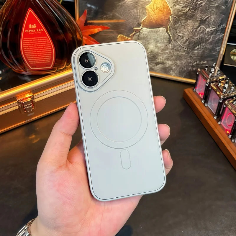 Premium Magnetic Silicone Phone Case For iPhone, Mag Safe Wireless Charging Case, Shockproof Resistant Case