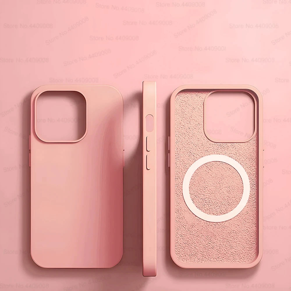 High quality phone Case For iPhone 15 14 13 12 11 Pro Max with Wireless Charging, Silicone and High Quality Protection Material