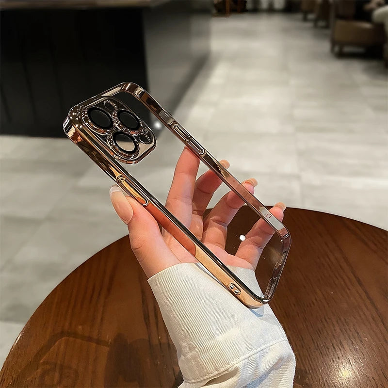 High Quality Transparent Silicone Case For iPhone, Shockproof and Dustproof, Camera Protection Case