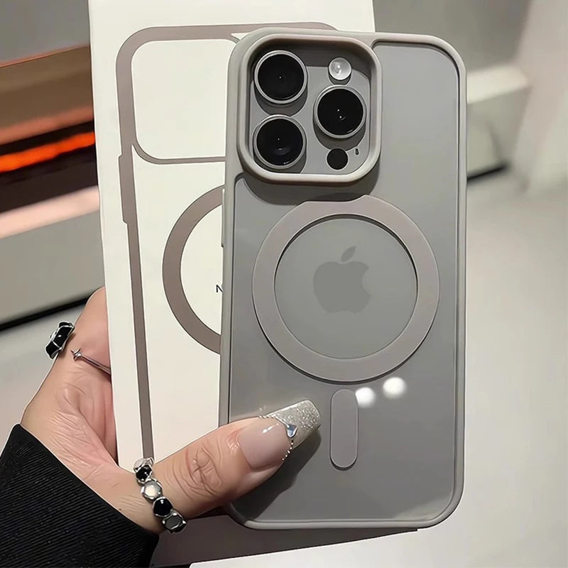 High Quality Phone Case, Magnetic Charging Phone Case for iPhone, Matte Material and Shockproof Case