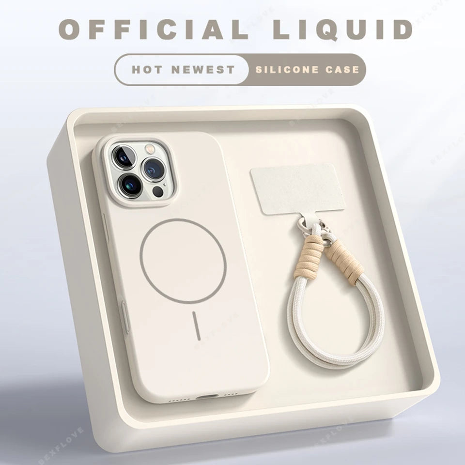High Quality Magnetic Phone Case For iPhone, Premium Silicone, MagSafe Case, Soft Cover Phone Case, Slim Design
