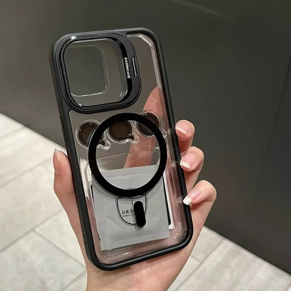 Luxury Magnetic and Shockproof Phone Case For iPhone, Camera Lens Protection, Full Back Cover Protection