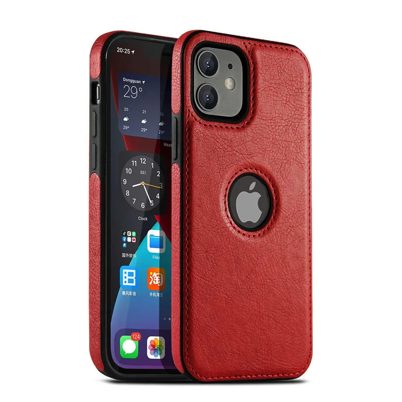 Premium Ultra Thin Leather Phone Case For iPhone, Shockproof Resistant, Soft Back Cover, Premium Leather, Slim Shape