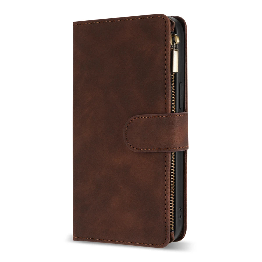 Premium Leather Case for iPhone, Wallet Multi-card Stand, Magnetic Flip Leather Case, 360 Protection