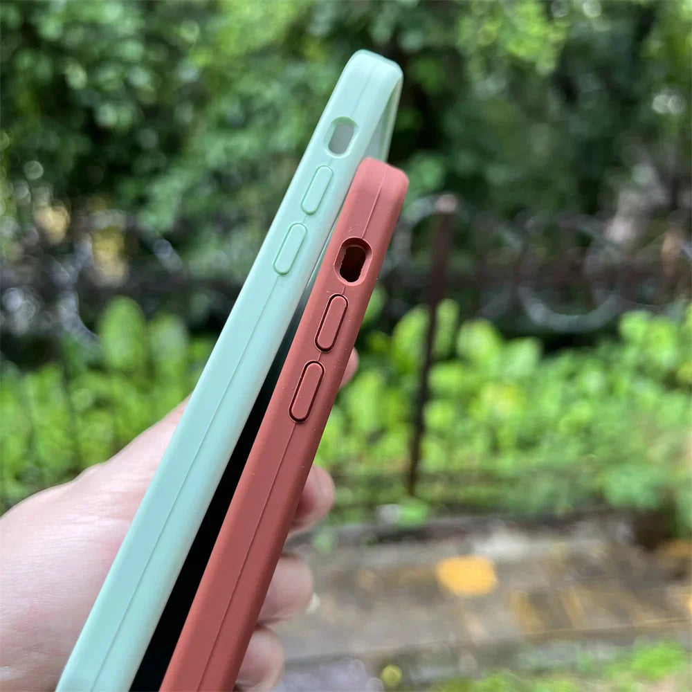 Luxury Silicone Case for iPhone, Full Logo Cover, Unique Colors, All Around Protection Phone Case