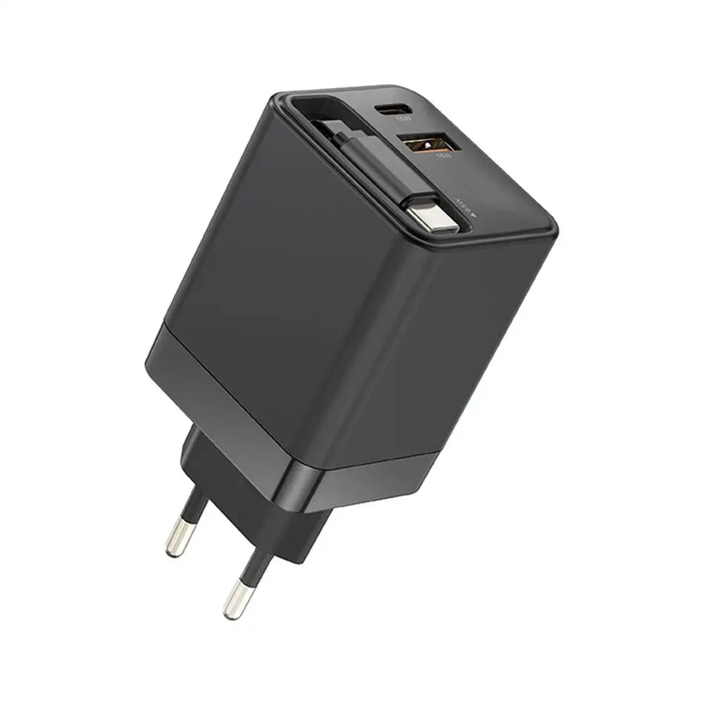Premium Phone Charger Adapter, Retractable Cable, Fast Charging for iPhone, 65W Power