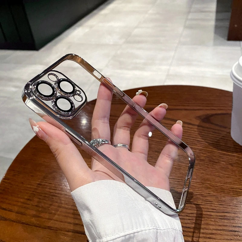 High Quality Transparent Silicone Case For iPhone, Shockproof and Dustproof, Camera Protection Case