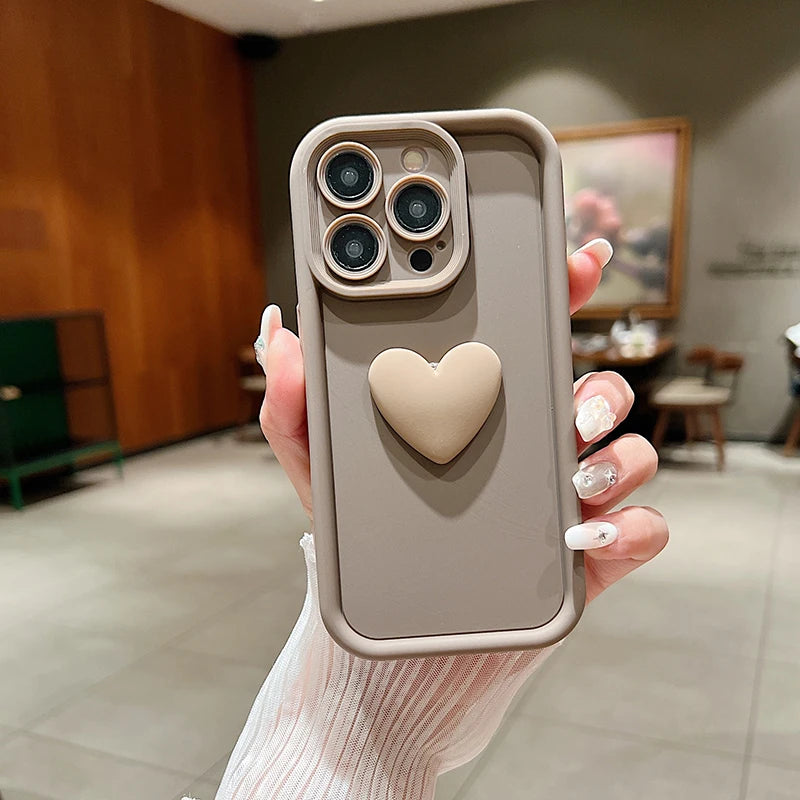 Heart Silicone Case For iPhone
