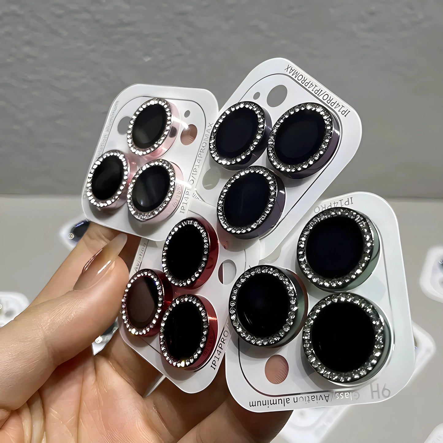 Luxury Diamond Lens Protector For iPhone with Camera Protection Glass.