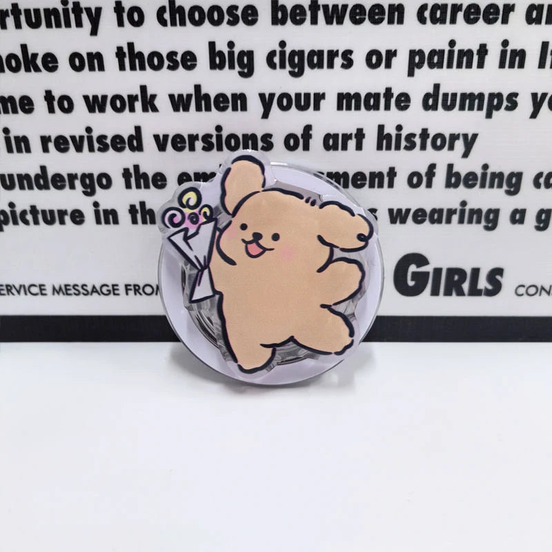 High Quality Cartoon Puppy For MagSafe Magnetic and Wireless Charging Case, High Quality Holder Ring