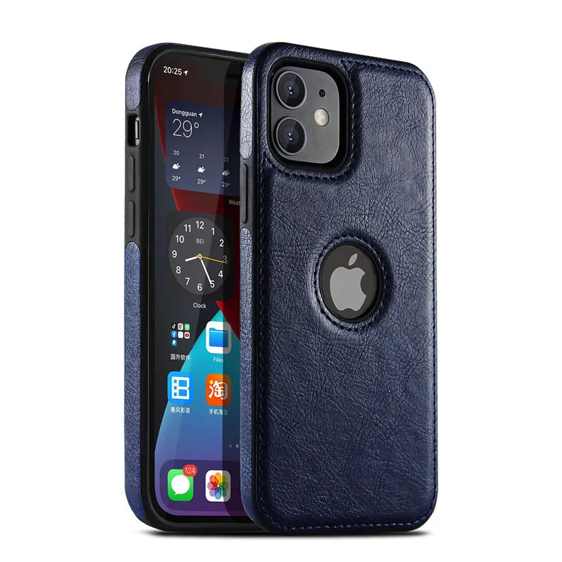 Premium Ultra Thin Leather Phone Case For iPhone, Shockproof Resistant, Soft Back Cover, Premium Leather, Slim Shape