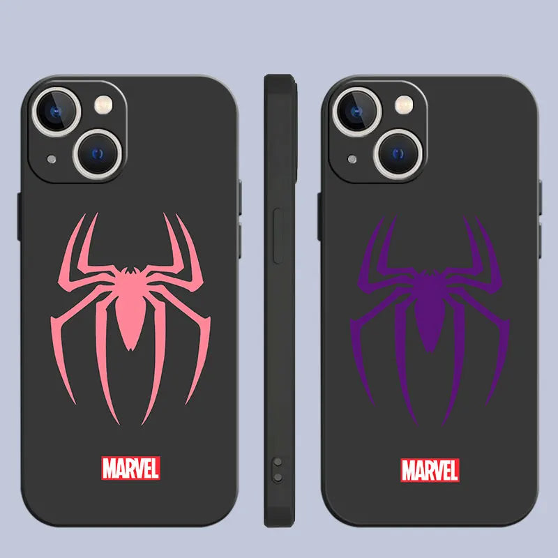High Quality Silicone iPhone Case, Anti-scratch and Shock-proof Resistant Phone Case, Spider Design iPhone Case