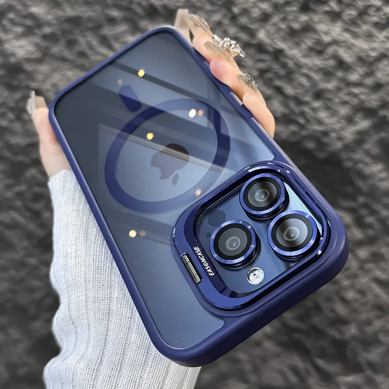 Luxury iPhone Case, Magnetic and Shockproof Phone Case For iPhone, Camera Lens Protection, Full Back Cover