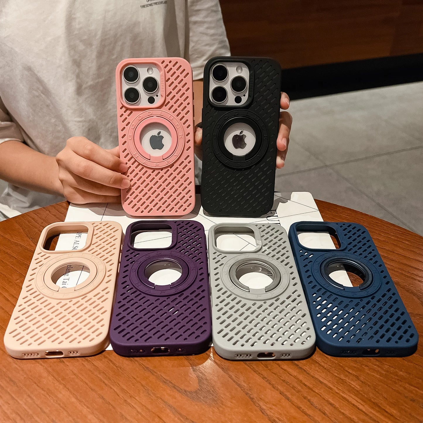 High Quality iPhone Case, Magnetic Bracket, Soft Material, All Around Protection