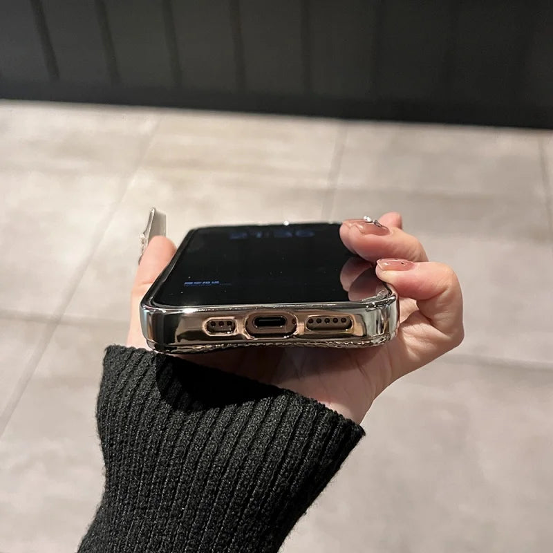 Luxury Plating 3D Snake Phone Case For iPhone, Fashion Creativity, Shockproof Cover, Unique Design