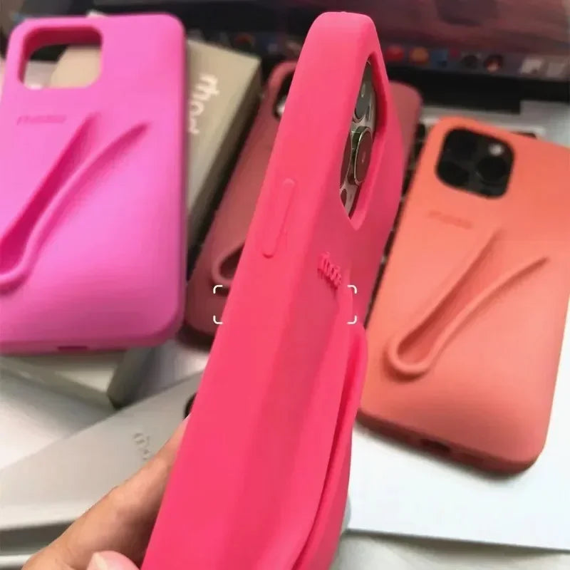 High Quality Soft Silicone Phone Case with Portable Lipstick Holder, Unique Design and Color, High Quality Cover and Premium Material