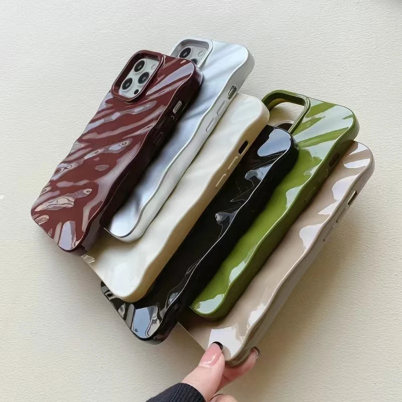High Quality Wave Phone Case for iPhone, Solid Back Cover, Shockproof and Anti-scratch protection.