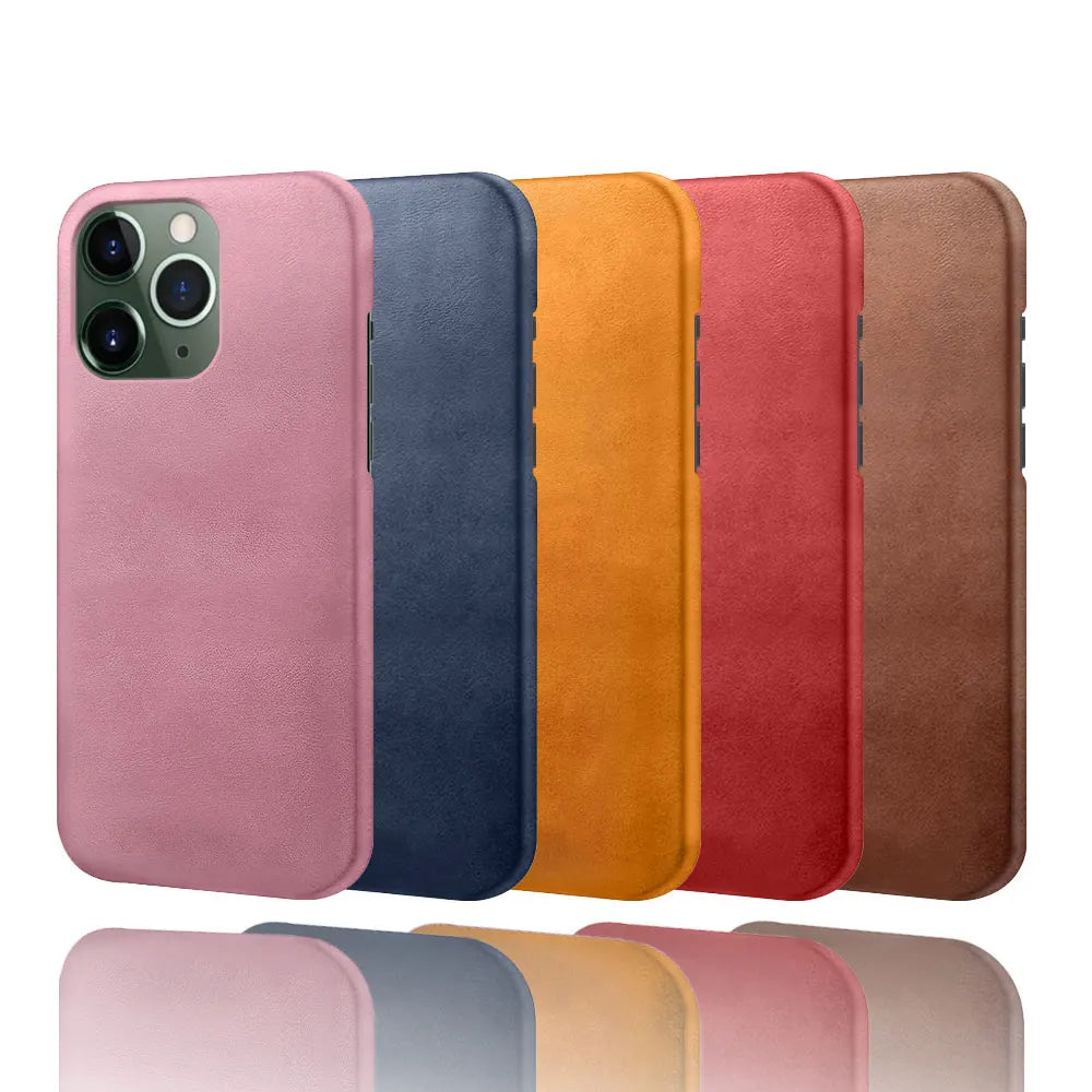 Luxury Slim Leather for iPhone, Soft Material, Shockproof Resistant Phone Case, All Around Protection Case