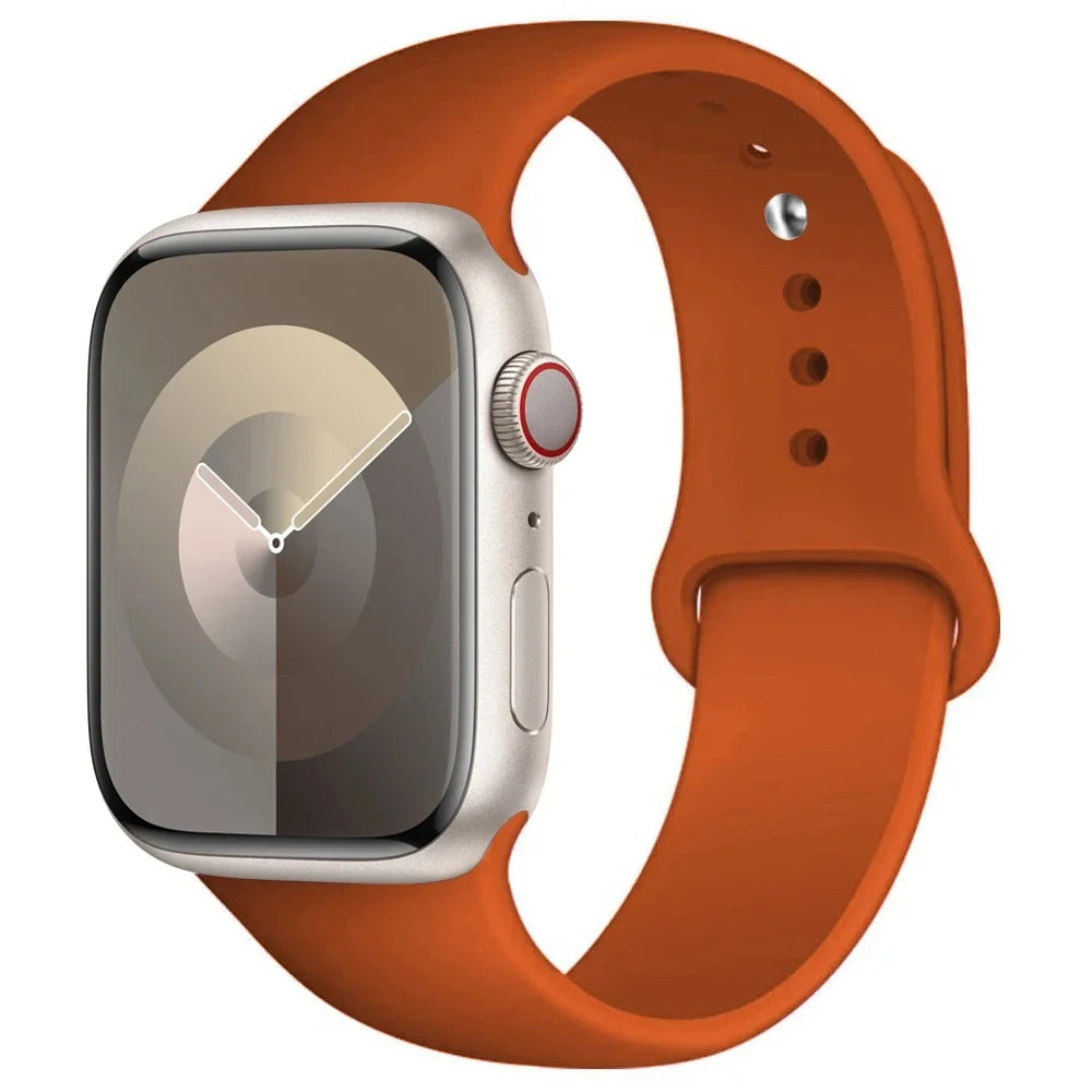 High Quality Silicone Strap For Apple Watch, 44mm 45mm 40mm 41mm 42-38mm 45 mm and series 8 7 6 5 4 3 SE 9 Ultra 2 49mm