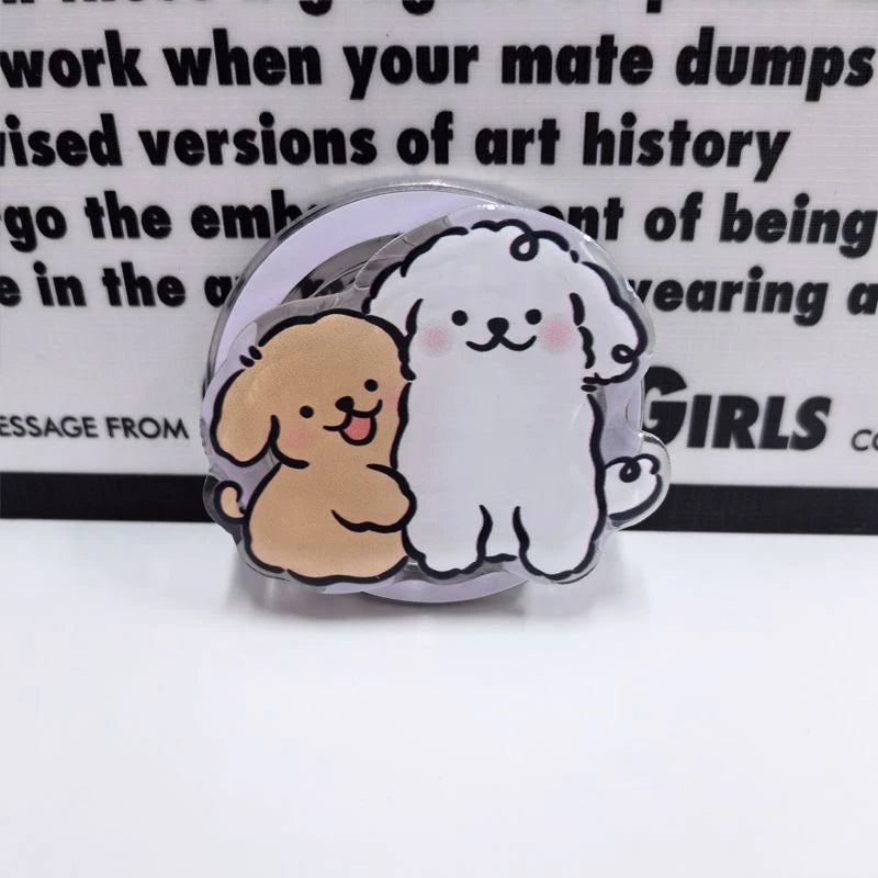 High Quality Cartoon Puppy For MagSafe Magnetic and Wireless Charging Case, High Quality Holder Ring