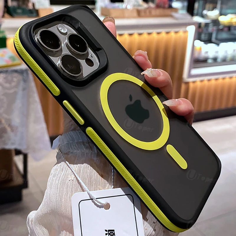 High Quality Translucent Silicone, Magnetic Phone Case For iPhone, Shockproof Bumper Cover, All Around Protection
