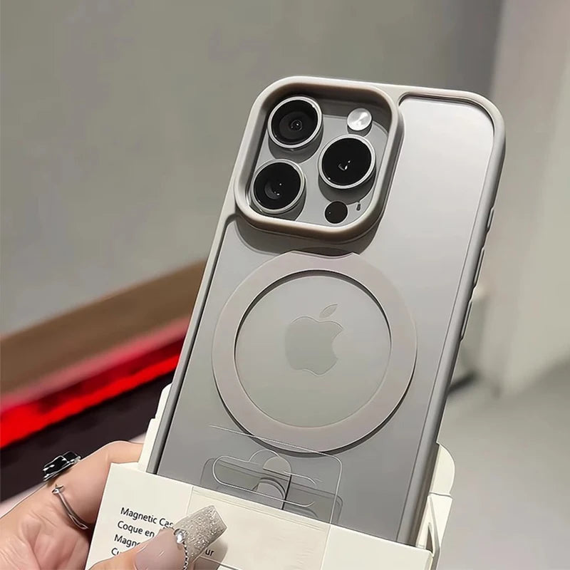 High Quality Phone Case, Magnetic Charging Phone Case for iPhone, Matte Material and Shockproof Case