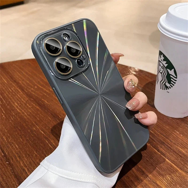 Luxury Laser Pattern Phone Case For iPhone, Shockproof Resistant, Bumper Case Cover