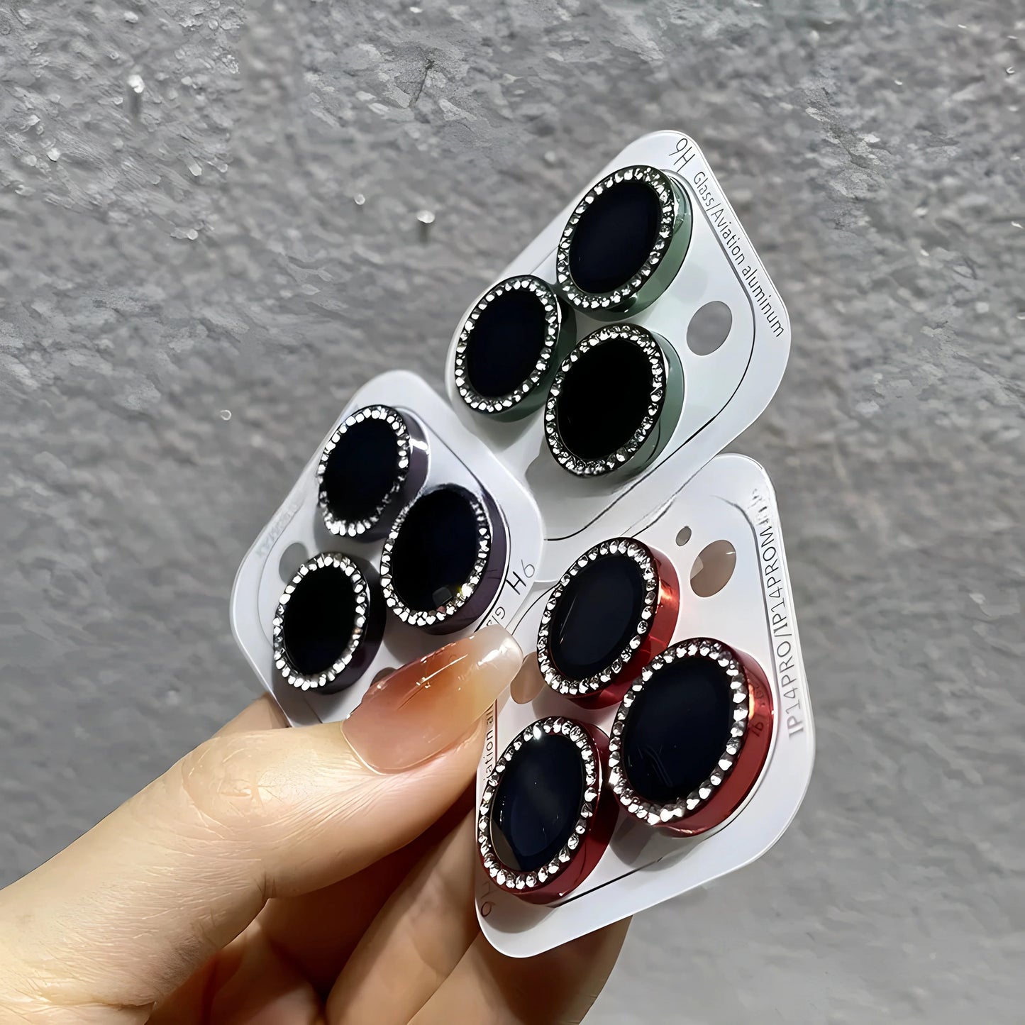Luxury Diamond Lens Protector For iPhone with Camera Protection Glass.