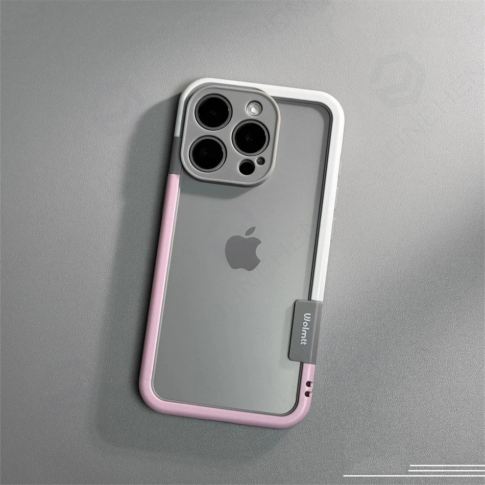 High Quality Dual Color Bumper Case For iPhone, Shockproof Case, Soft Silicone Frame and Camera Lens Protection