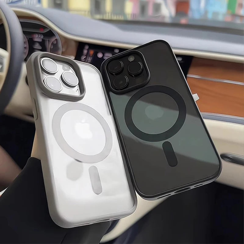 High Quality Phone Case, Magnetic Charging Phone Case for iPhone, Matte Material and Shockproof Case