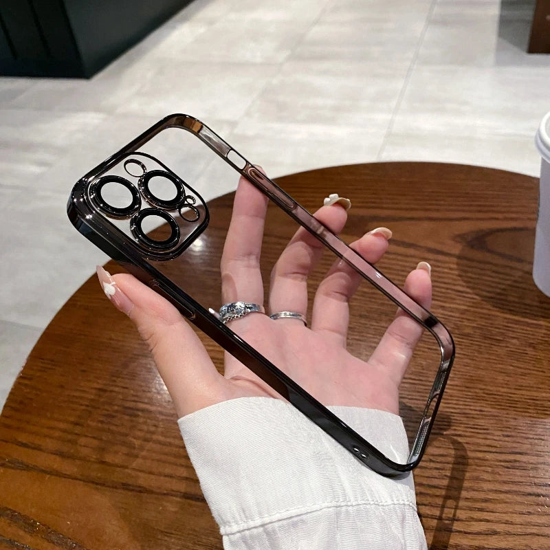 High Quality Transparent Silicone Case For iPhone, Shockproof and Dustproof, Camera Protection Case