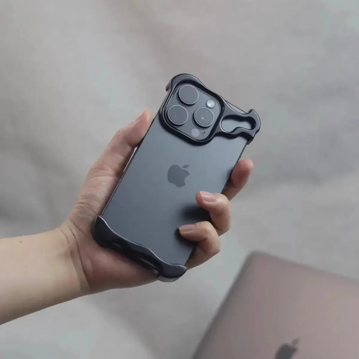 Luxury Aluminum Bumper Phone Case for iPhone with Camera Lens Film Protection, Metal Cover Case.
