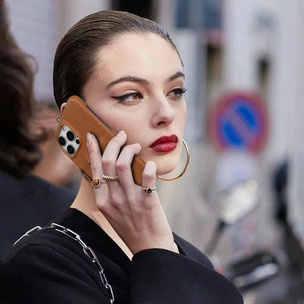 High Quality Leather for iPhone, Unique Eye Design, Full Back Cover Phone Case, Shock-proof Resistant and Anti-fingerprint Leather