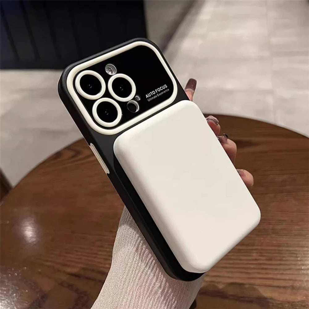 Luxury Silicone Case for iPhone, With Camera Lens Cover, Magsafe and Magnetic Charging